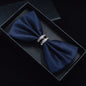 Tuxedo Metal Crystal Wedding Bow Tie Men Women Butterfly Knot Cravat Black Purple Blue Jujube Red Groom Party Banquet Meet Club