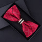 Tuxedo Metal Crystal Wedding Bow Tie Men Women Butterfly Knot Cravat Black Purple Blue Jujube Red Groom Party Banquet Meet Club