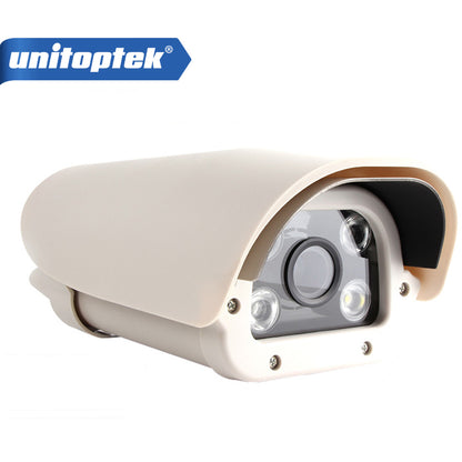 UNITOPTEK LPR 1080P IP Camera ANPR License Plate Capture For 3D DNR,4Pcs Array Leds, 5-50mm Lens,50km/h Vehicle Speed IR 30M