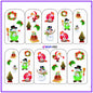 UPRETTEGO NAIL ART WATER DECAL SLIDER NAIL STICKER XMAS CHRISTMAS SANTA CLAUSE BELL SNOW MAN TREE CAP BOP088-095