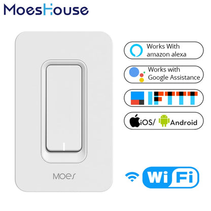 US WiFi Smart Wall Light Switch Mobile APP Remote Control No Hub Required Works with Amazon Alexa Google Home IFTTT