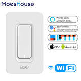 US WiFi Smart Wall Light Switch Mobile APP Remote Control No Hub Required Works with Amazon Alexa Google Home IFTTT