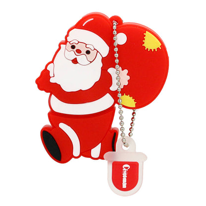 USB Flash Drive 128GB Pen Drive Cartoon Snowman Christmas Tree Gifts 4GB 8GB 16GB 32GB 64GB Santa Claus Pendrive