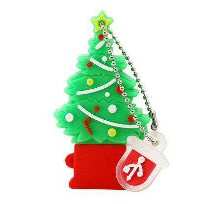 USB Flash Drive 128GB Pen Drive Cartoon Snowman Christmas Tree Gifts 4GB 8GB 16GB 32GB 64GB Santa Claus Pendrive