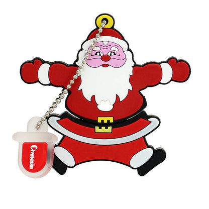 USB Flash Drive 128GB Pen Drive Cartoon Snowman Christmas Tree Gifts 4GB 8GB 16GB 32GB 64GB Santa Claus Pendrive