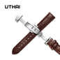 UTHAI Z09 Genuine Leather Watchbands 12-24mm Universal Watch Butterfly buckle Band Steel Buckle Strap Wrist Belt Bracelet + Tool