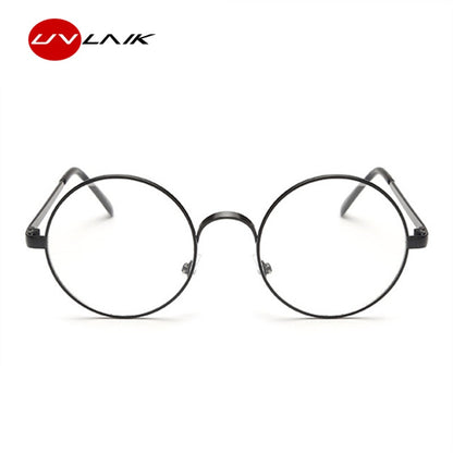 UVLAIK Round Spectacle Glasses Frames For Harry Potter Glasses With Clear Glass Women Men Myopia Optical Transparent Glasses