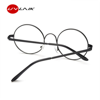 UVLAIK Round Spectacle Glasses Frames For Harry Potter Glasses With Clear Glass Women Men Myopia Optical Transparent Glasses