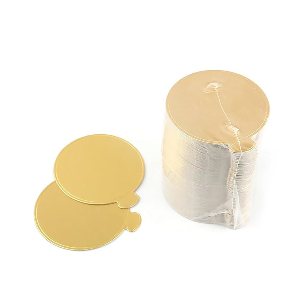 Uarter 100PCS High quality Round Cake Base Disposable Paper Coasters Practical Cupcake Board Portable Serve Bases for Cake