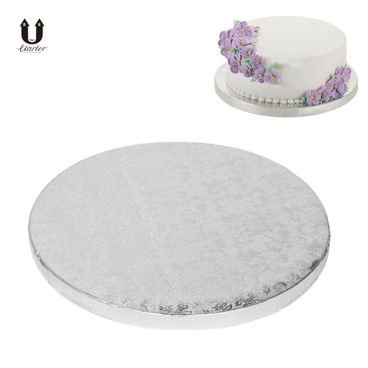 Uarter 12'' Diameter Portable High quality Drum Round Cake Base Practical Board Cake Cardboard Stand for Presenting Cakes