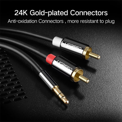 Ugreen RCA Cable 2RCA to 3.5 Audio Cable RCA 3.5mm Jack RCA AUX Cable for DJ Amplifiers Subwoofer Audio Mixer Home Theater DVD