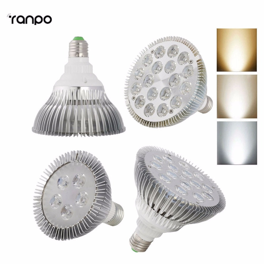 Ultra Bright Dimmable E27 E26 PAR16 PAR30 PAR38 9W 14W 18W 24W 30W 36 W LED Light Bulb Lamp Spotlight Indoor Lighting 110V 220V