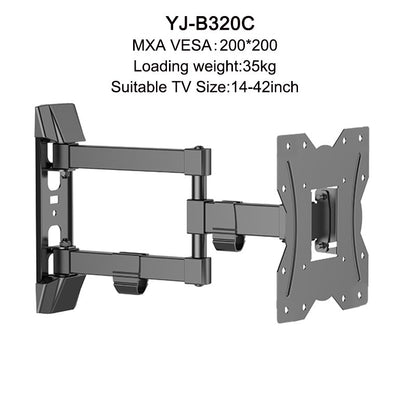 Ultra Slim TV Wall Mount Full Motion Articulating Arm Swivel and Tilt TV Bracket for LCD, LED, 3D Plasma TVs