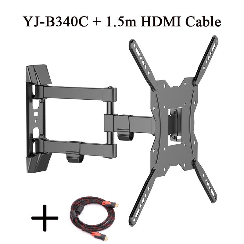 Ultra Slim TV Wall Mount Full Motion Articulating Arm Swivel and Tilt TV Bracket for LCD, LED, 3D Plasma TVs