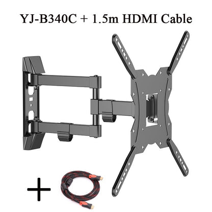 Ultra Slim TV Wall Mount Full Motion Articulating Arm Swivel and Tilt TV Bracket for LCD, LED, 3D Plasma TVs