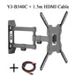 Ultra Slim TV Wall Mount Full Motion Articulating Arm Swivel and Tilt TV Bracket for LCD, LED, 3D Plasma TVs