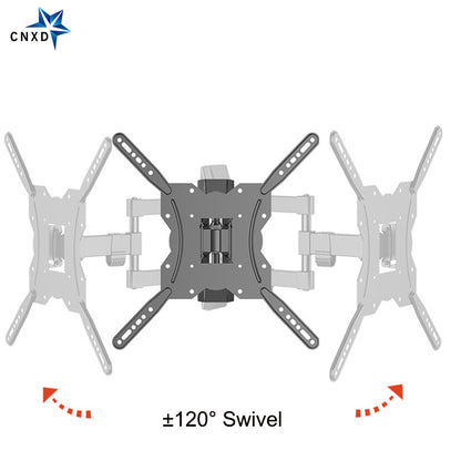 Ultra Slim TV Wall Mount Full Motion Articulating Arm Swivel and Tilt TV Bracket for LCD, LED, 3D Plasma TVs