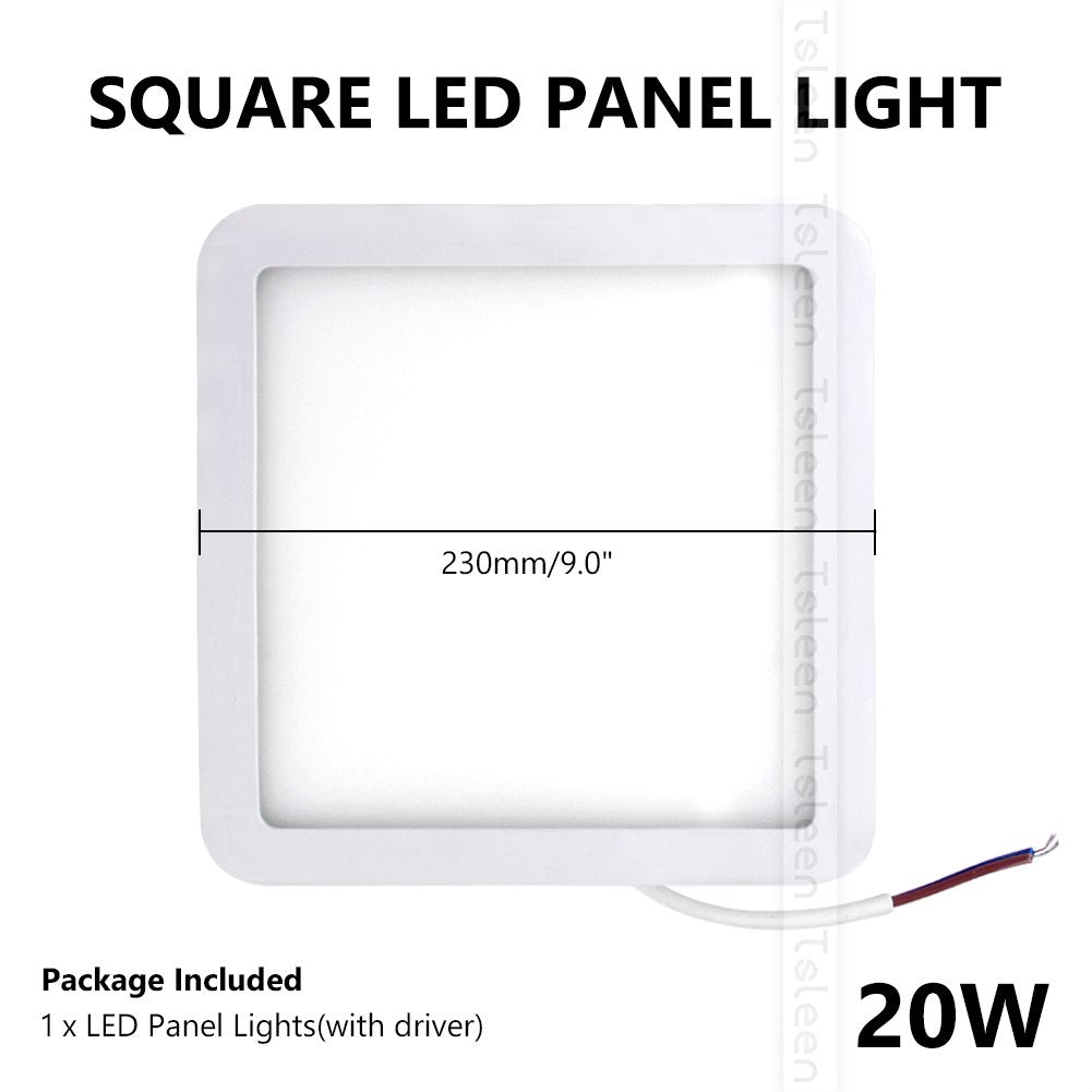 Ultra Thin 6W 8W 15W 20W LED Aluminium Square AC 85-265V panel Recessed Ceiling Light led panel light ceiling light lampada LED