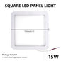 Ultra Thin 6W 8W 15W 20W LED Aluminium Square AC 85-265V panel Recessed Ceiling Light led panel light ceiling light lampada LED