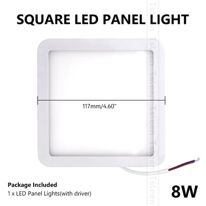 Ultra Thin 6W 8W 15W 20W LED Aluminium Square AC 85-265V panel Recessed Ceiling Light led panel light ceiling light lampada LED