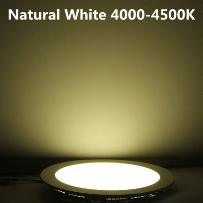 Ultra thin led down light lamp 3w 4w 6w 9w 12w 15w 25w led ceiling recessed grid downlight slim round panel light free shipping