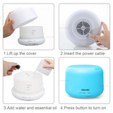 Ultrasonic Aromatherapy Humidifier Essential Oil Diffuser Air Purifier for Home Mist Maker Aroma Diffuser Fogger LED Light 300ML