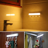 Under Cabinet Light Motion Led Sensor Bar light Led Kitchen Cabinet Light Wall lamp Corridor Pathway Emergency Bulb with Hooks