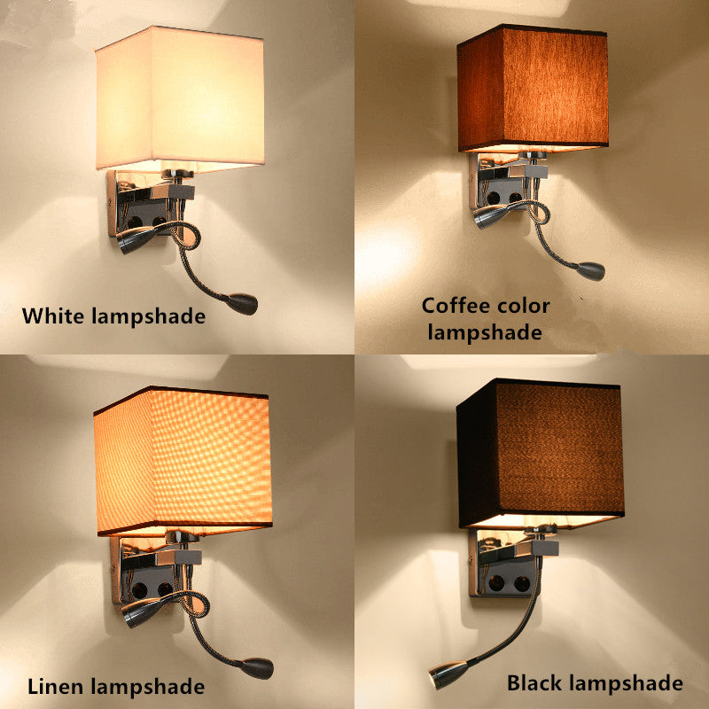 Unique Design Modern LED Cloth Wall Lamp Wall sconce Light Hallway Bedroom Bedside Light flaxen/black/white