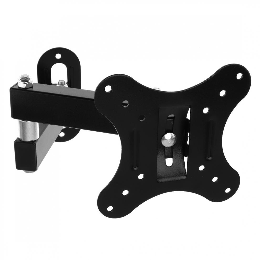 Universal 14 ~ 27 Inch SPHC Rotated LCD LED Flat Panel TV Wall Mount Bracket Holder 180 Degree Swivel Holder