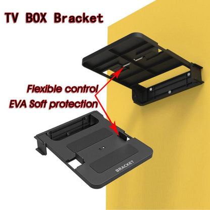 Universal TV Box Stand Mount TV Top Box Wall Holder Mount Set DVD Router Bracket 100-138mm TV Box Bracket for H96 Pro