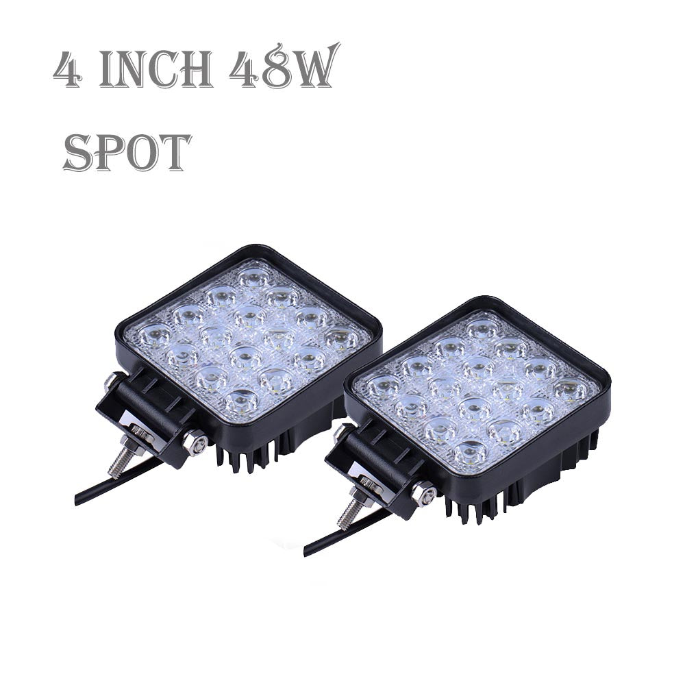 Update 10/13cm 27W 48W 72WOffroad Car 4WD Truck Tractor Boat Trailer 4x4 SUV ATV 12V 24V Spot Flood LED Light Bar LED Work Light