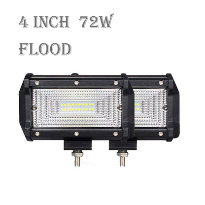 Update 10/13cm 27W 48W 72WOffroad Car 4WD Truck Tractor Boat Trailer 4x4 SUV ATV 12V 24V Spot Flood LED Light Bar LED Work Light