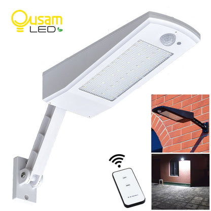 Upgraded Solar Light PIR Motion Sensor 48 LED Adjustable Solar Powered Lamp 900LM Bulb Auto For Waterproof Garden Wall Lighting