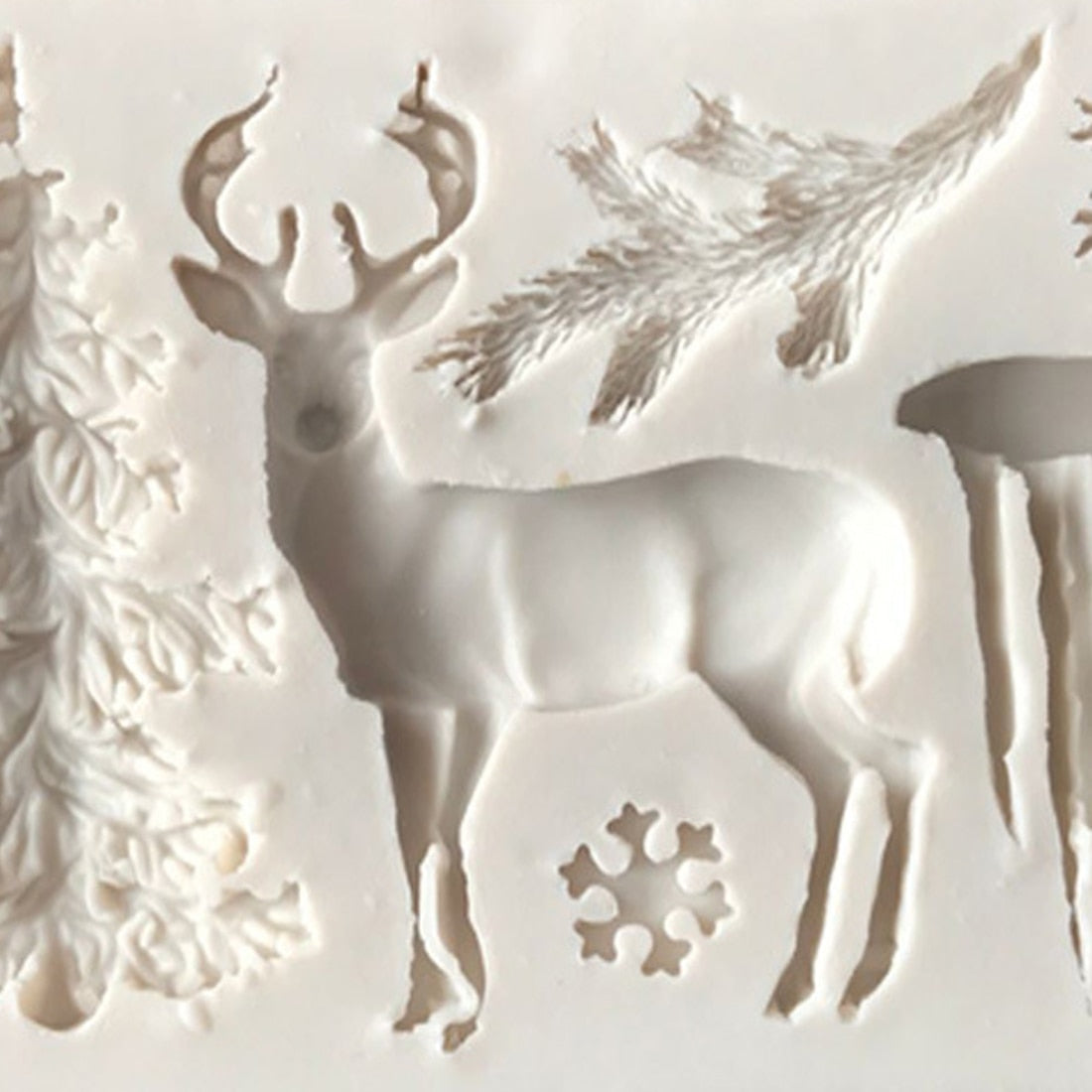 Useful Christmas Tree Elk Snowflake Silicone Cake Mold Chocolate Jelly Baking Mould Sugar Craft Tools Fondant Cake Decorating