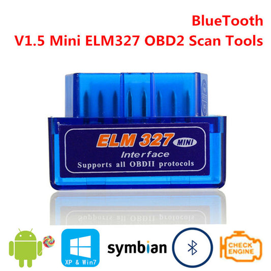 V1.5 Mini ELM327 OBD2 Bluetooth Smart Intelligent Scan Tools ELM 327 OBDII OBD 2 II Diagnostic Car Interface Scanner Sensor