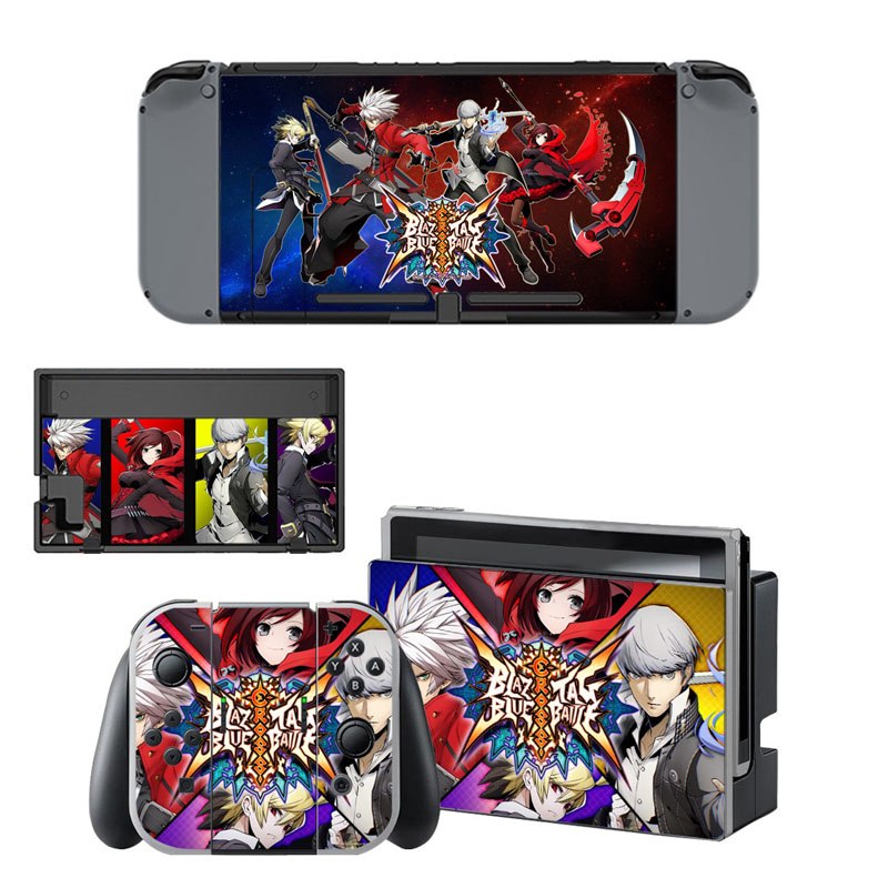 VINYL SKIN STICKER BLAZBLUE DECAL COVER for Nintend Switch Console and Joy-Con Controlle