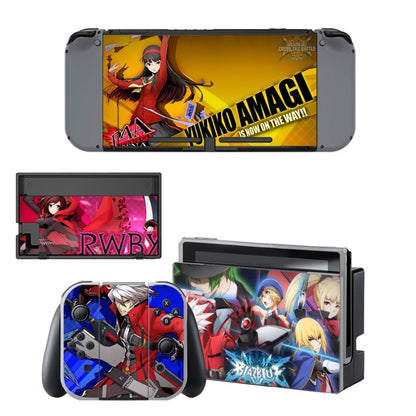 VINYL SKIN STICKER BLAZBLUE DECAL COVER for Nintend Switch Console and Joy-Con Controlle