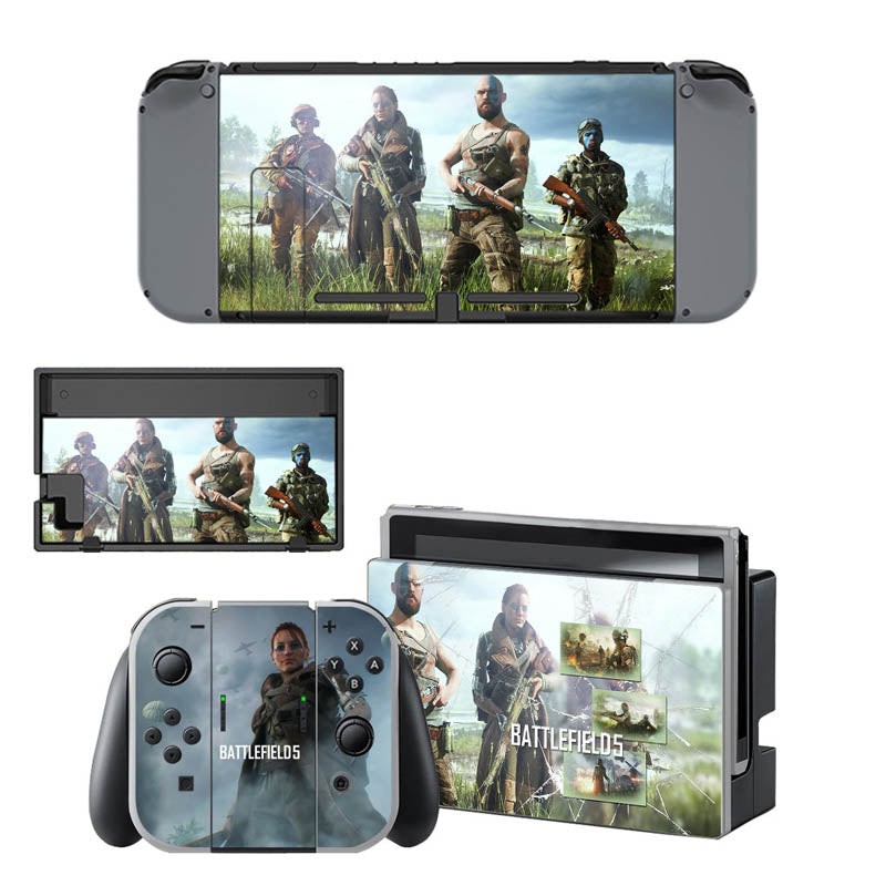 VINYL SKIN STICKER Battlefield 5 DECAL COVER for Nintend Switch Console and Joy-Con Controlle