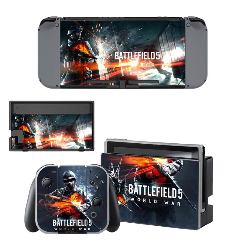 VINYL SKIN STICKER Battlefield 5 DECAL COVER for Nintend Switch Console and Joy-Con Controlle