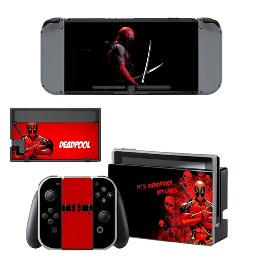 VINYL SKIN STICKER Deadpool DECAL COVER for Nintend Switch Console and Joy-Con Controlle