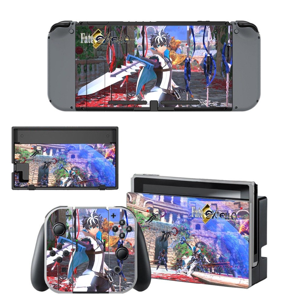 VINYL SKIN STICKER Fate Extella Link DECAL COVER for Nintend Switch Console and Joy-Con Controlle