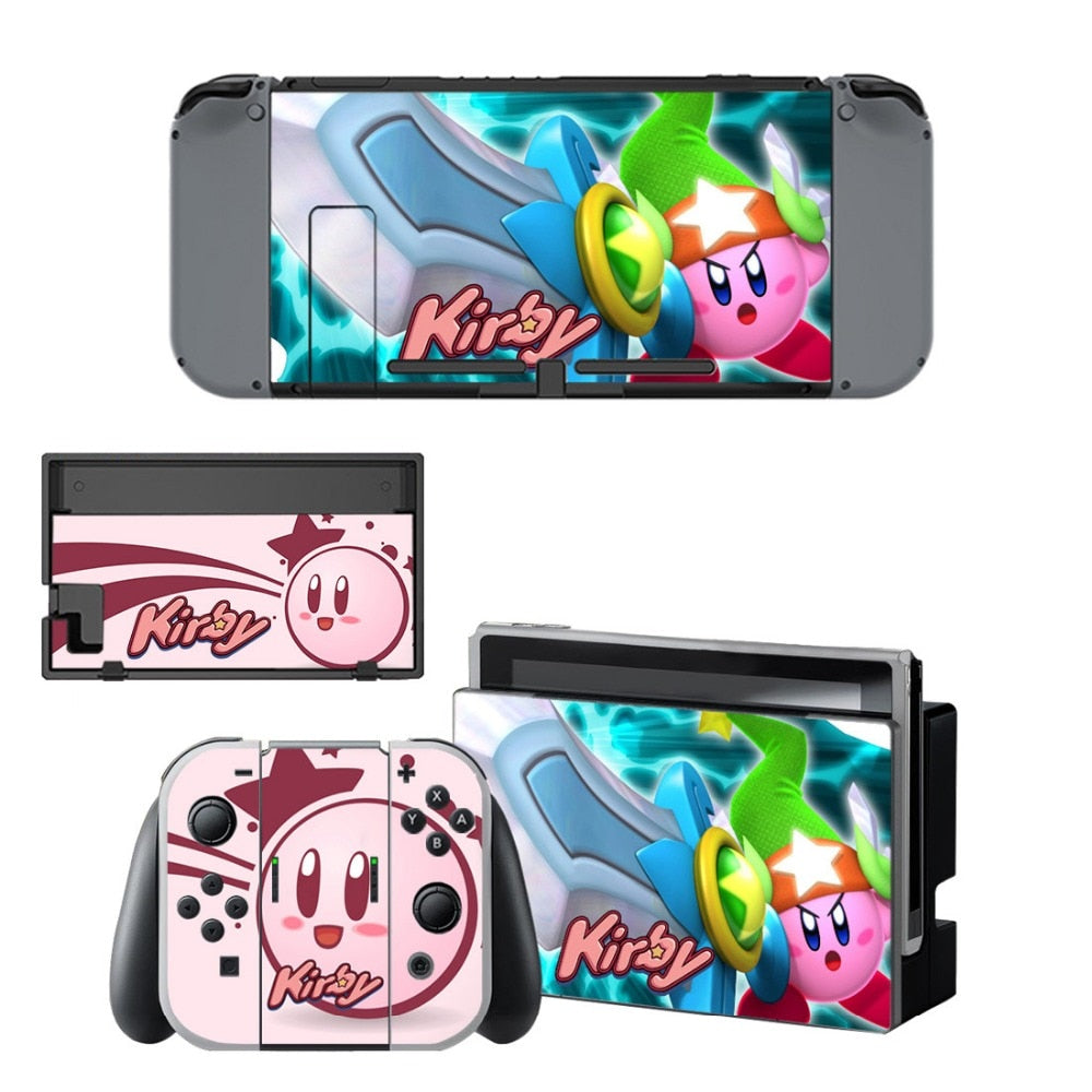 VINYL SKIN STICKER Kirby DECAL COVER for Nintend Switch Console and Joy-Con Controlle