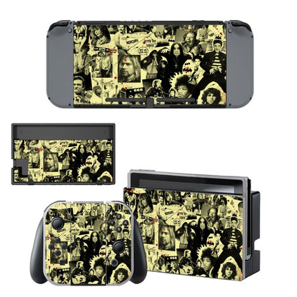 VINYL SKIN STICKER PUNK ROCK DECAL COVER for Nintend Switch Console and Joy-Con Controlle