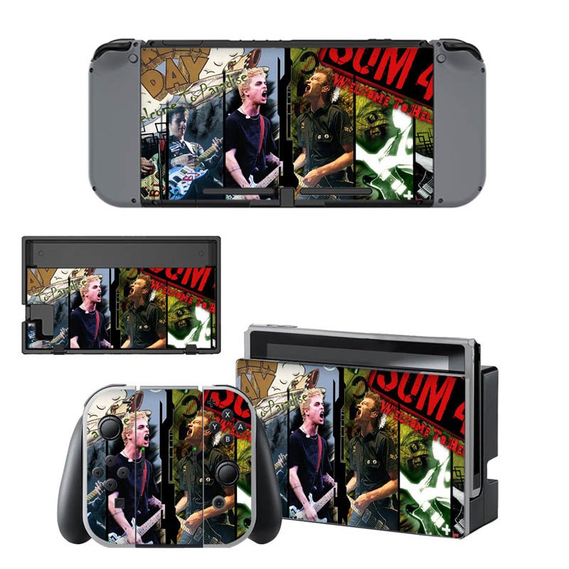 VINYL SKIN STICKER PUNK ROCK DECAL COVER for Nintend Switch Console and Joy-Con Controlle