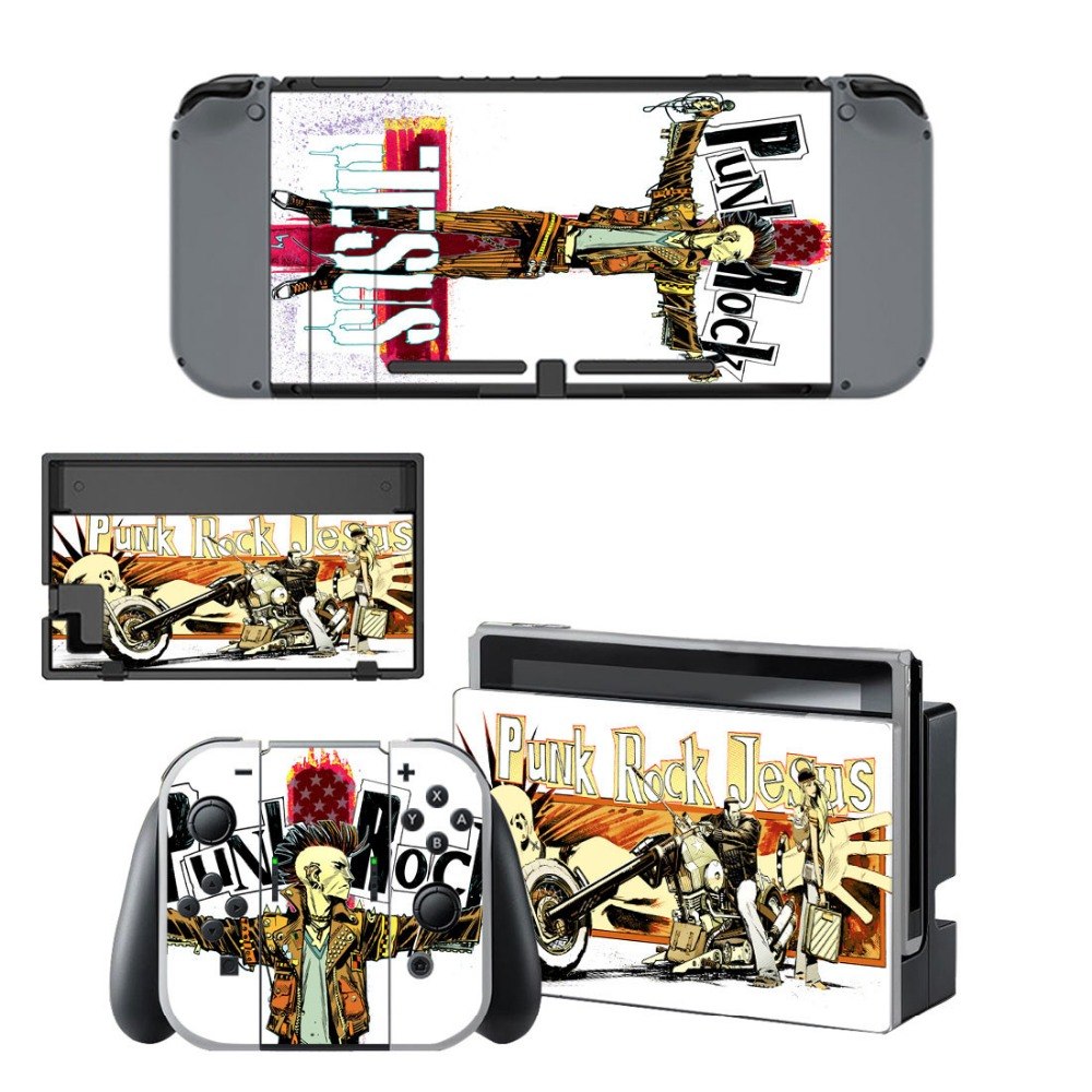 VINYL SKIN STICKER PUNK ROCK DECAL COVER for Nintend Switch Console and Joy-Con Controlle