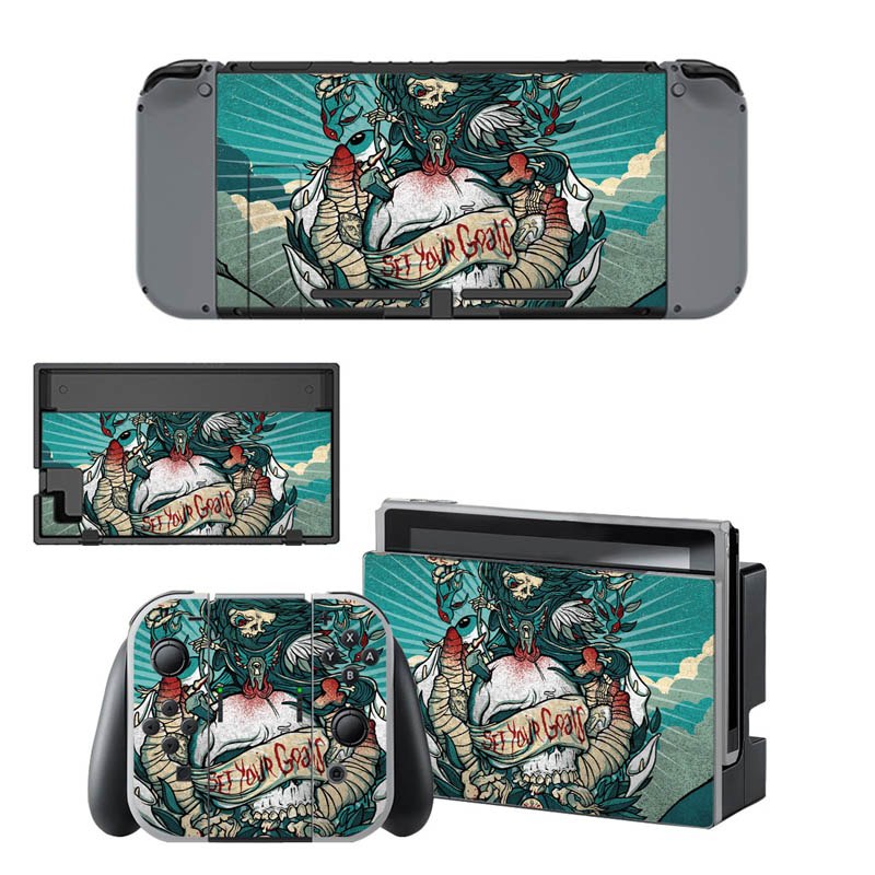 VINYL SKIN STICKER PUNK ROCK DECAL COVER for Nintend Switch Console and Joy-Con Controlle