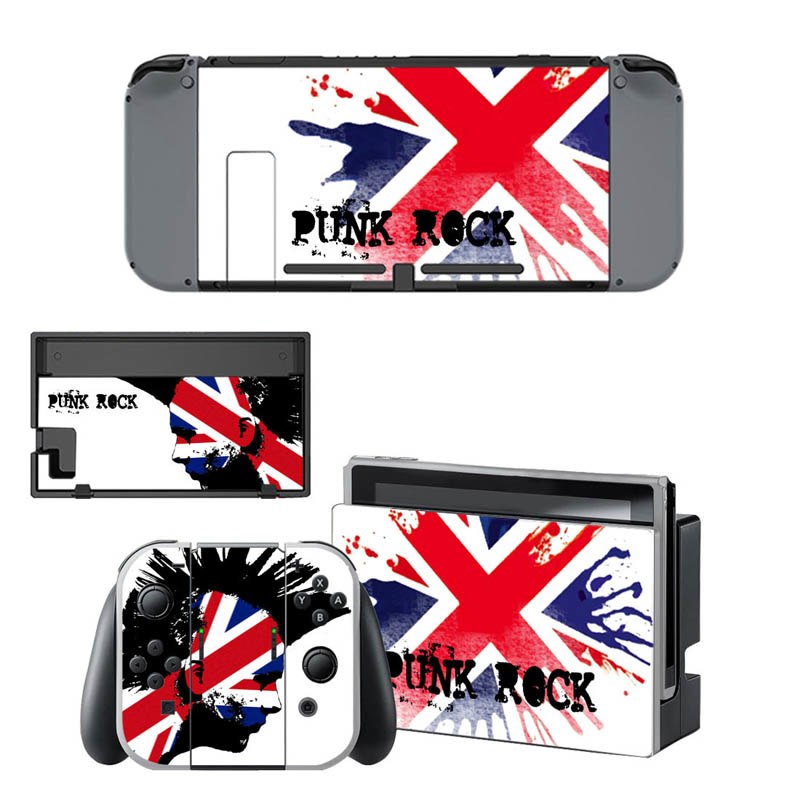VINYL SKIN STICKER PUNK ROCK DECAL COVER for Nintend Switch Console and Joy-Con Controlle