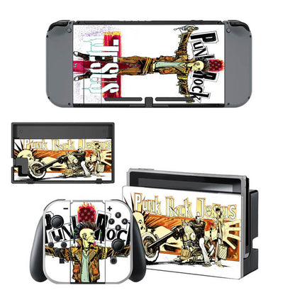 VINYL SKIN STICKER PUNK ROCK DECAL COVER for Nintend Switch Console and Joy-Con Controlle