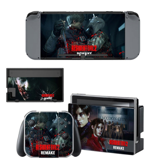 VINYL SKIN STICKER Resident Evil 2 DECAL COVER for Nintend Switch Console and Joy-Con Controlle
