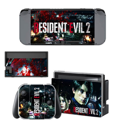 VINYL SKIN STICKER Resident Evil 2 DECAL COVER for Nintend Switch Console and Joy-Con Controlle